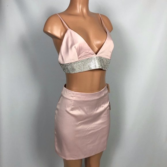 superdown Laine Diamond Bottom Edge Skirt Set Pink - Picture 7 of 12